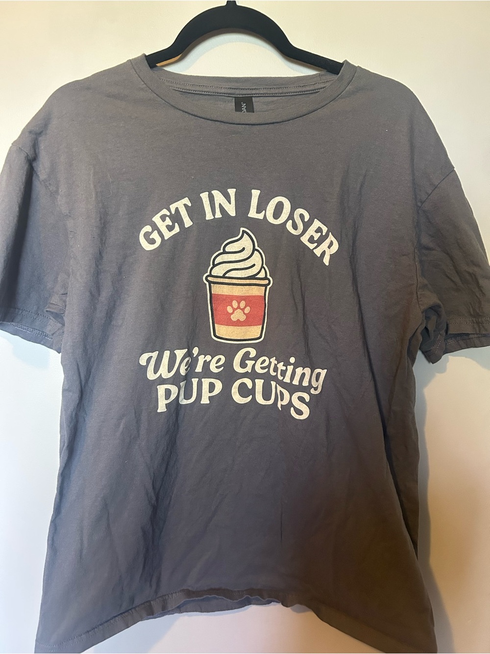 lululemon athletica Gray Graphic 'Get In Loser' Short Sleeve Tee
